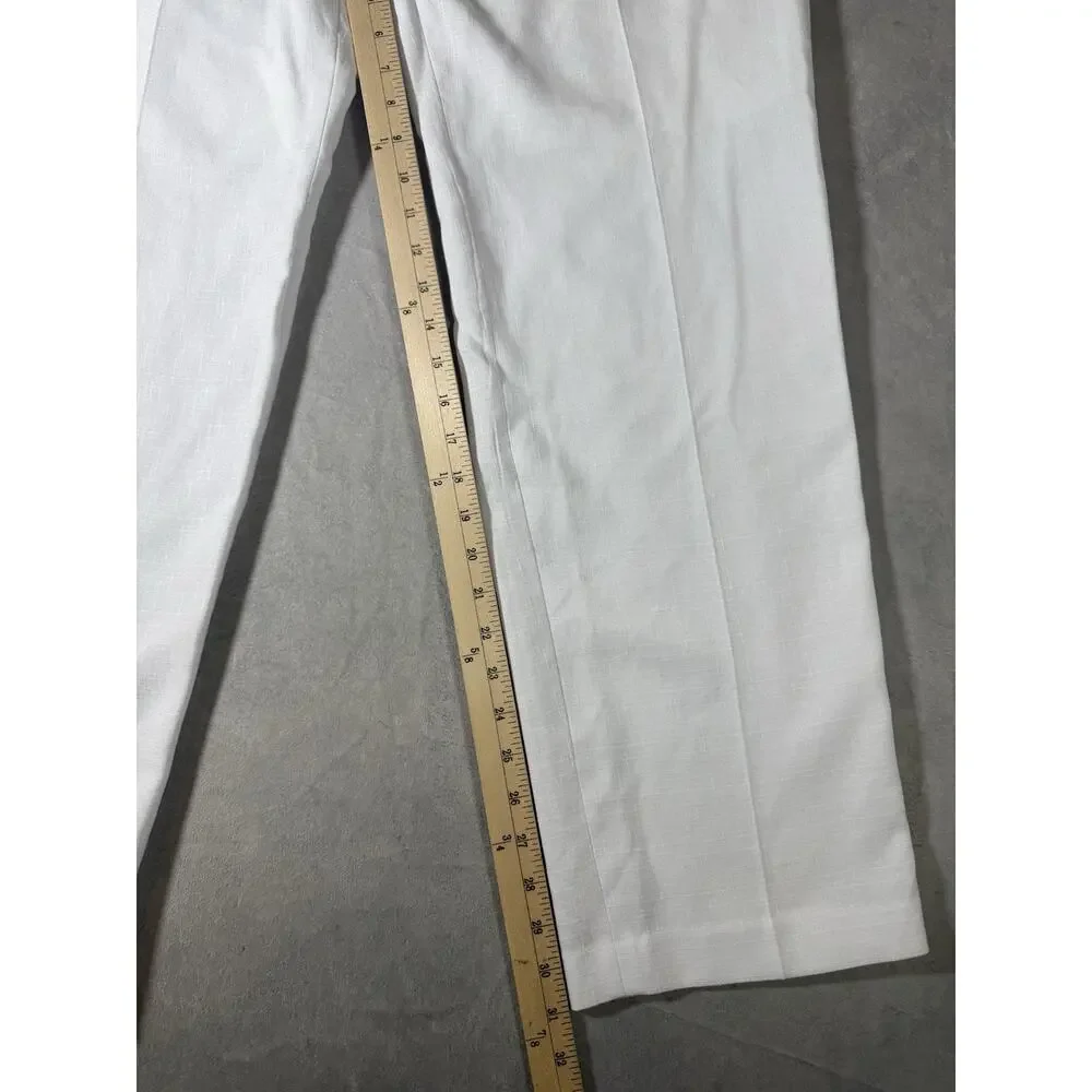 STACY ADAMS SOLID DRESS PANTS – TIMELESS WHITE SOPHISTICATION & COMFORT 38W32